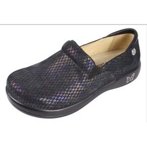 Alegria Keli PRO Metal Rain Clog Leather Nurse Comfy Padded Slip On Support 7.5